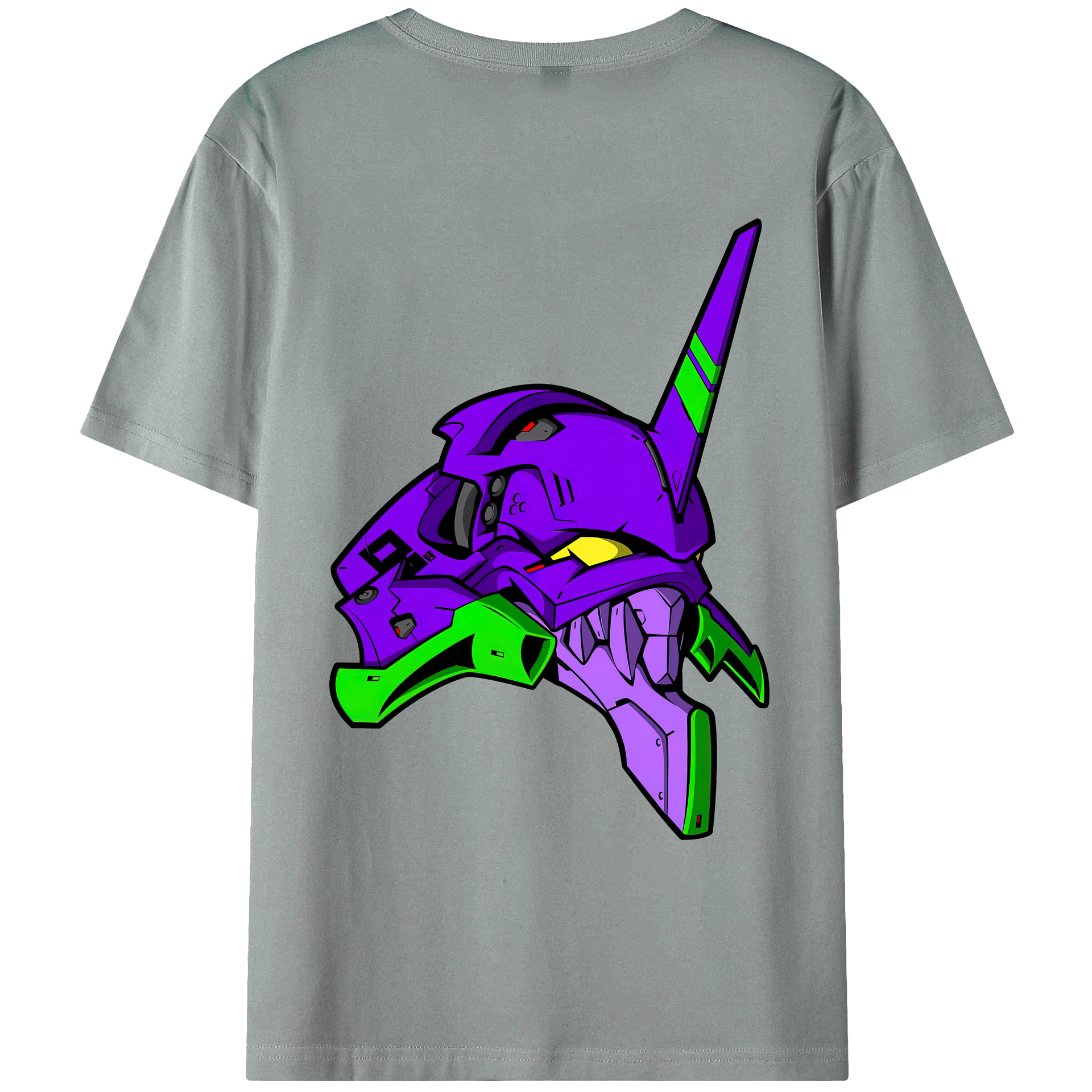 （画像用） EVA 新世紀エヴァンゲリオン 綿100％ メンズ半袖Tシャツ（バックプリント） 通気性